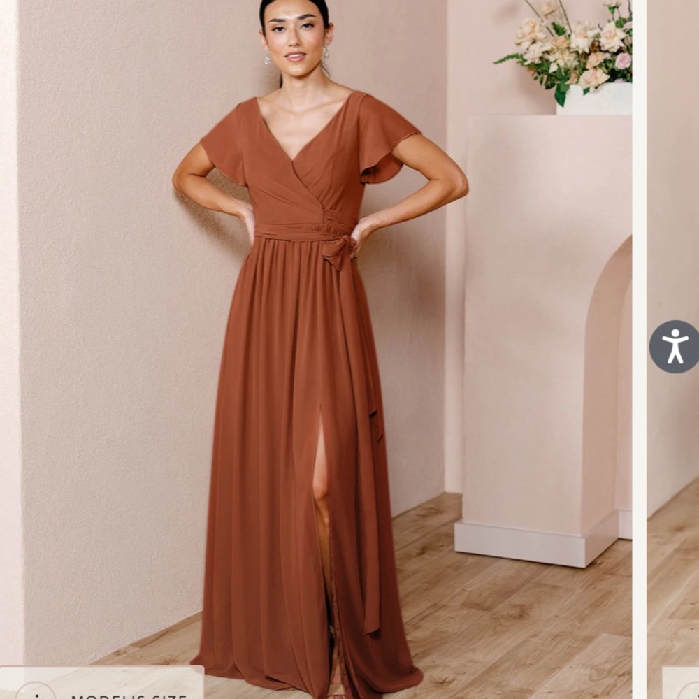 Revelry Harper Dress in Rust. Size 10.